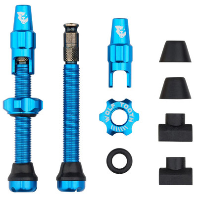 Wolf Tooth Components Tubeless Valve Stem Kit, Clik Valve, 44mm, Blue