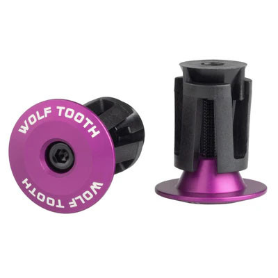 Wolf Tooth Components Alloy Bar End Plugs - Ultraviolet Purple