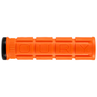 Oury V2 Single Sided Lock-On Grips, Blaze Orange/Black Clmp