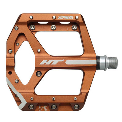 HT Pedals ANS10 Supreme Platform Pedals, CrMo - Root Beer