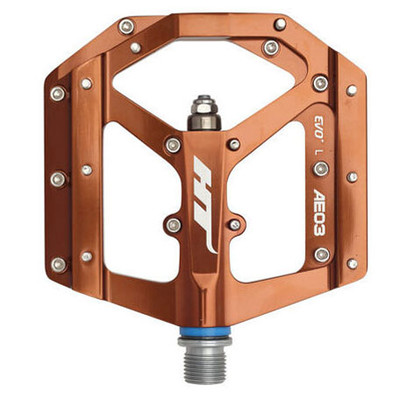 HT Pedals AE03 Evo+ Platform Pedals, CrMo - Root Beer