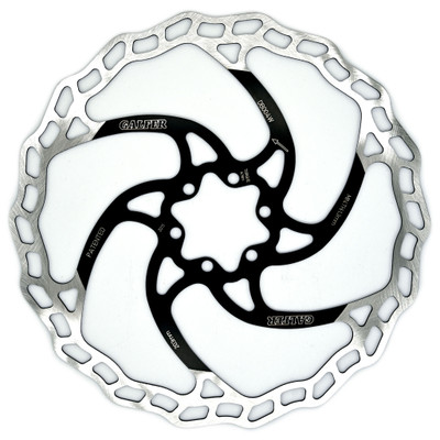 Galfer 180mm Rotor, 6-Bolt, 2.0mm, Black/Silver