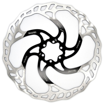 Galfer 203mm Rotor, 6-Bolt , 2.0mm, Black/Silver