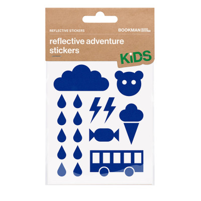 Bookman Visibility Reflective Stickers, Adventure, Blue
