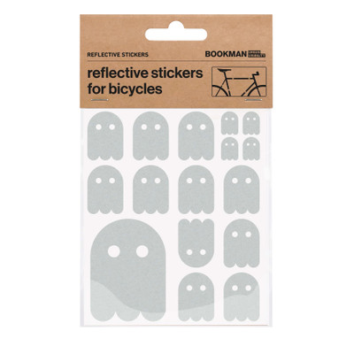 Bookman Visibility Reflective Stickers, Ghost, White
