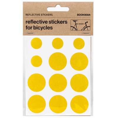 Bookman Visibility Reflective Stickers, Dots, Yellow