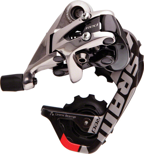 Dérailleur Arrière SRAM Rouge - 10 Vitesses, Cage Courte - Noir/argent - Neuf