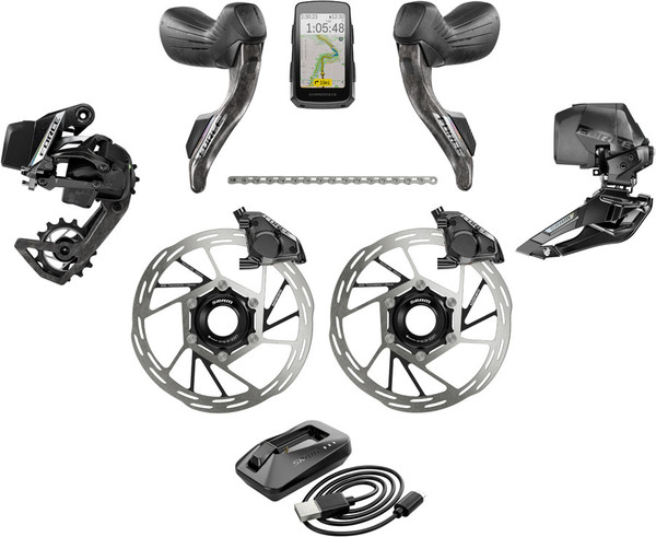 SRAM 「スラム」 FORCE ETAP AXS HRD 1× SHIFT BRAKE LEVER RD 充電器 コンポセット SRAM Force eTap AXS Road Groupset - 2x12-Speed, HRD Shift/Brake