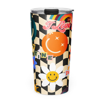 Tapered stainless steel tumbler Smilly Retro Valentine