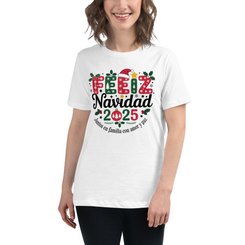 Women's Relaxed T-Shirt Feliz-Navidad Spanish-Christmas Women's Relaxed T-Shirt Feliz-Navidad Spanish-Christmas