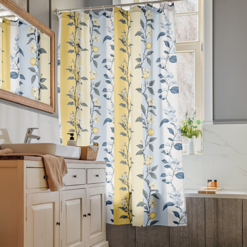 Shower curtain Lemon-Floral-Shabby-Chic Shower curtain Lemon-Floral-Shabby-Chic