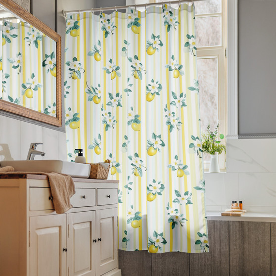 Shower curtain Shower curtain Lemon-Floral-Shabby-Chic 2