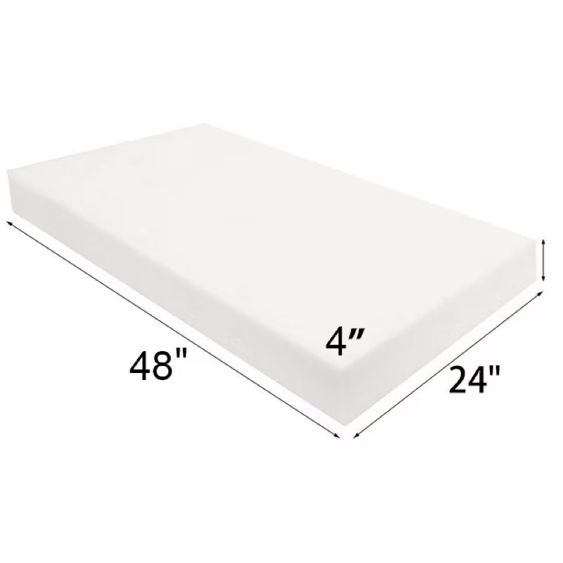 Foam sheet 24 by 48 inches, 4 inch thick