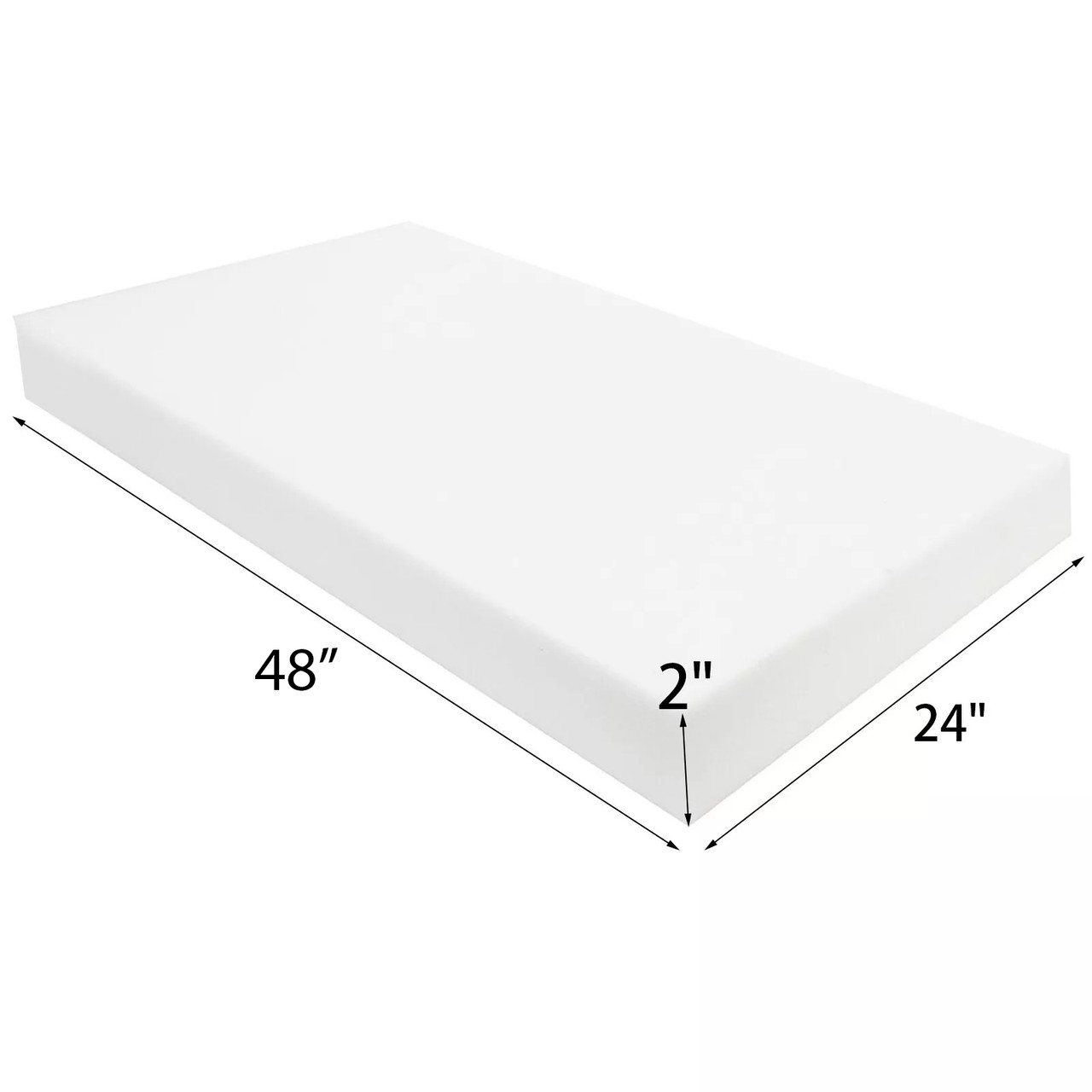 Foam sheet 24 by 48 inches, 2 inch thick
