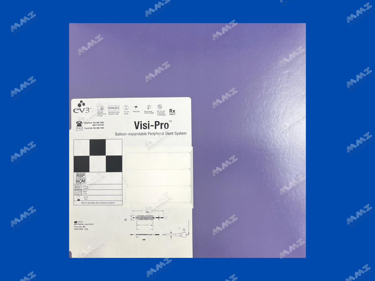 Visi-Pro Balloon-Expandable Peripheral Stent System - OTW - 6mm x 57mm x 80cm
