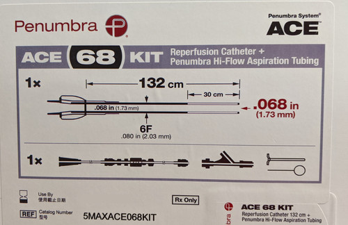 Penumbra ACE 68 KIT Reperfusion Catheter + Hi-Flow Aspiration Tubing - 5MAXACE068KIT