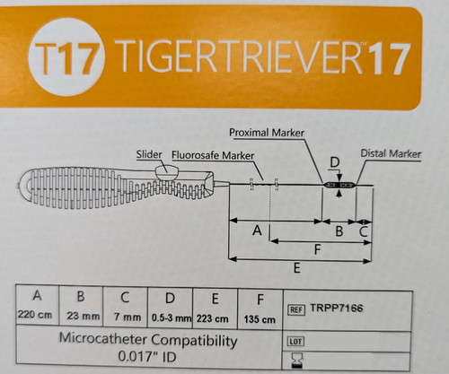 Rapid Medical TIGERTRIEVER 17 Adjustable Clot Retriever - Revascularization Device - TRPP7166