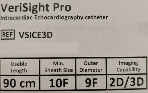 Philips VeriSight Pro Intracardiac Echocardiography Catheter - VSICE3D