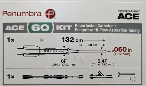 Penumbra ACE 60 Kit - Reperfusion Catheter + Hi-Flow Aspiration Tubing - 5MAXACE132KIT
