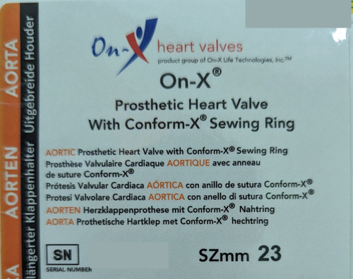 On-X Prosthetic Heart Valve with Conform-X Sewing Ring - Aortic - ONXACE-23