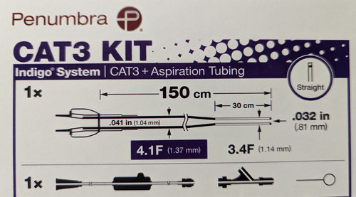 Penumbra CAT3 KIT Indigo System Aspiration Catheter and Aspiration Tubing - CAT3KIT