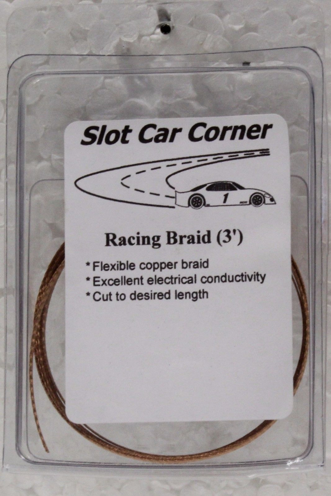 CB00100 Slot Car Corner Copper Braid (3 Feet) 132 Slot Car Part