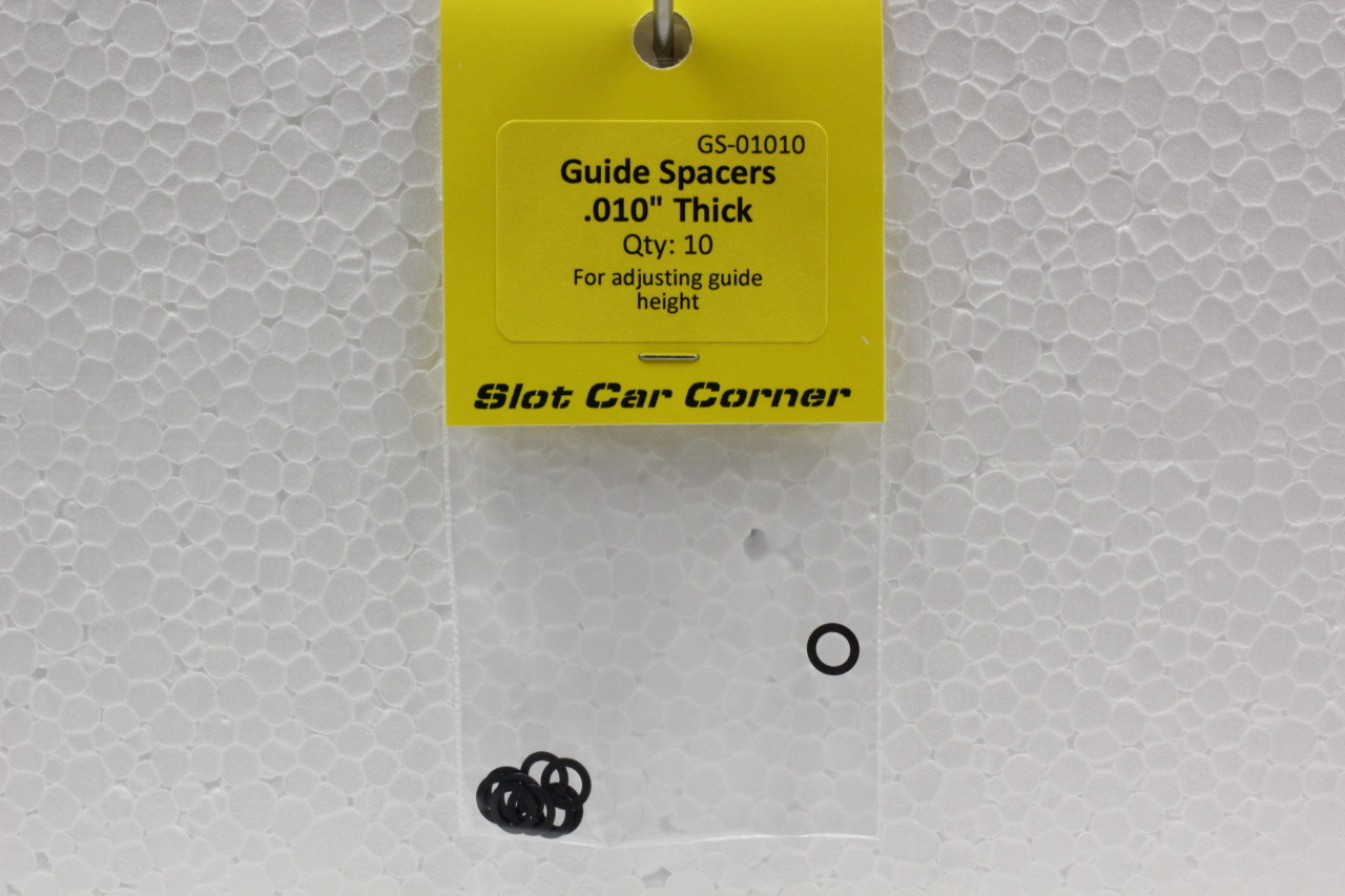 GS01010 Slot Car Corner Nylon Guide Spacers .010" Thick (10 Pieces) 1