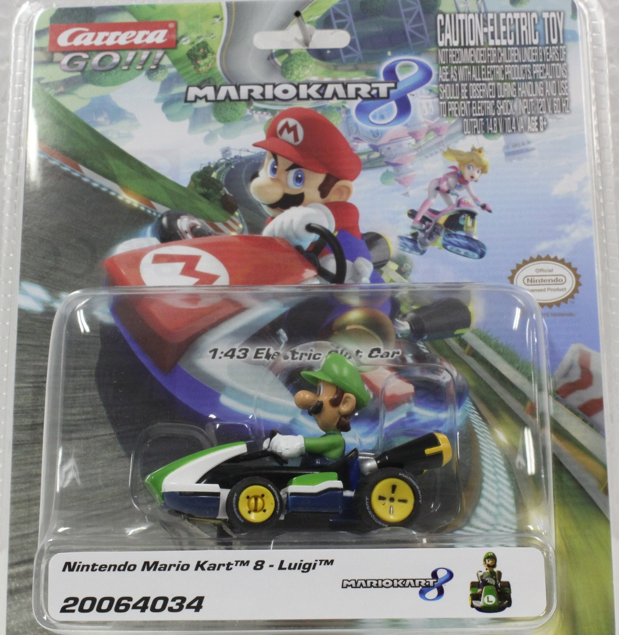 64034 Carrera Go!!! Nintendo Mario Kart 8 Luigi 1:43 Slot Car - Great  Traditions