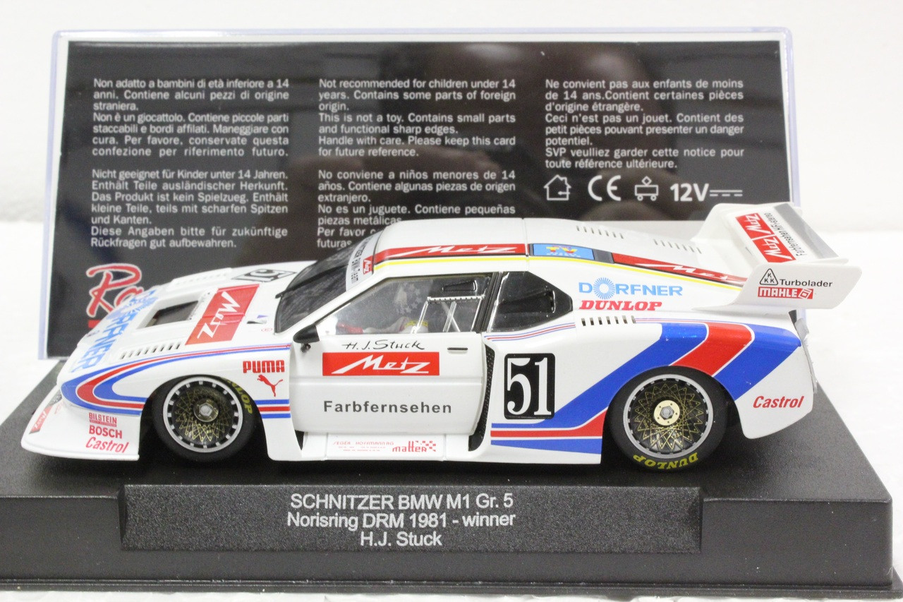 SW25 Racer Sideways Schnitzer BMW M1 Turbo Group 5 Norisring DRM 1981  Winner #51 H.J. Stuck 1:32 Slot Car