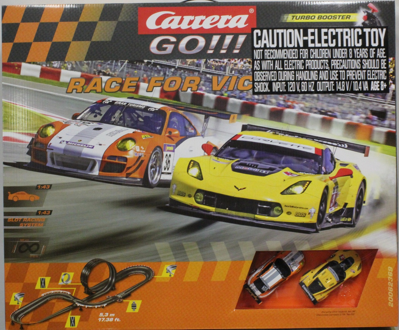 62369 Carrera Go!!! Race for Victory 1:43 Slot Car Set - Great Traditions