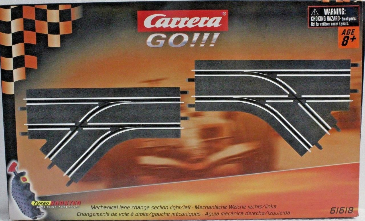 61618 Carrera GO!!! 2 Pieces of Mechanical Lane Change Section 1:43 Slot  Car Track