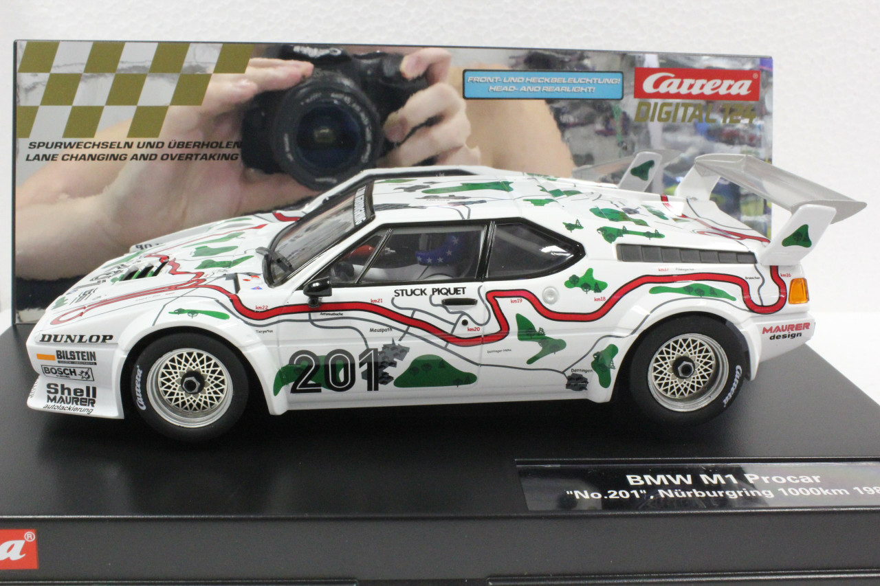 23854 Carrera Digital 124 BMW M1 Procar Nurburgring 1000km 1980, #201 1:24  Slot Car