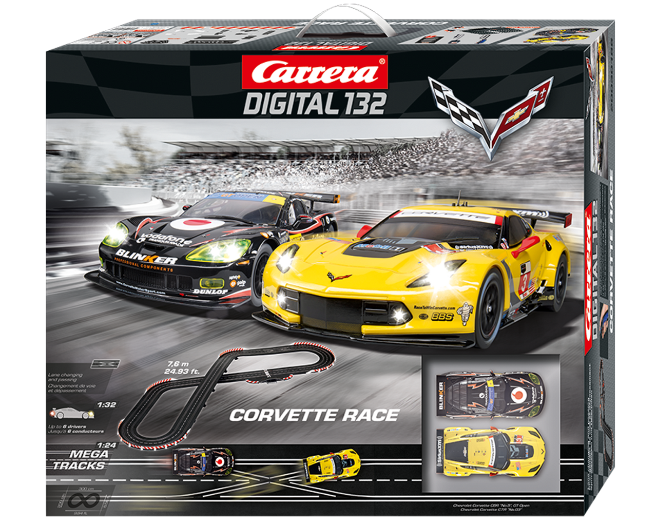 30186 Carrera Digital 132 Corvette Racers 1/32 Slot Car Racing Set - Great  Traditions