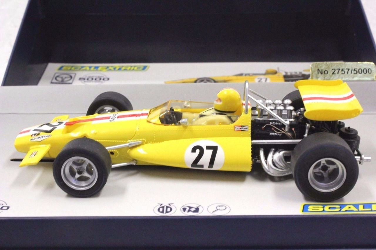 C3698A Scalextric McLaren M7C Jo Bonnier F1 Watkins Glen 1970, #27 Limited  Edition 1:32 Slot Car