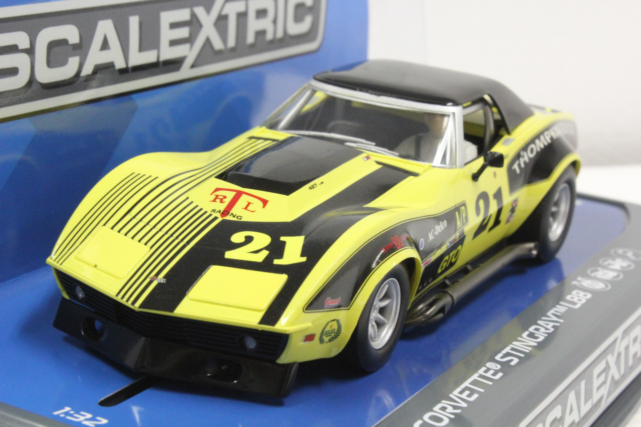 C3726 Scalextric Chevrolet Corvette L88 Thompkins Tile Co., #21 1/32 Slot  Car