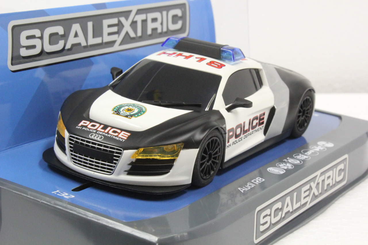 scalextric police car with lights