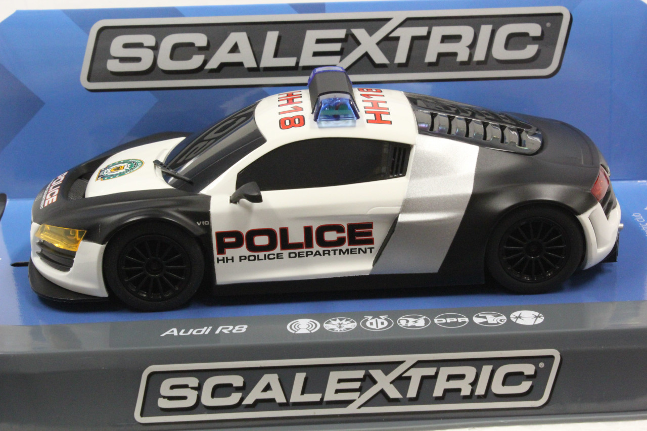 scalextric audi r8 police car