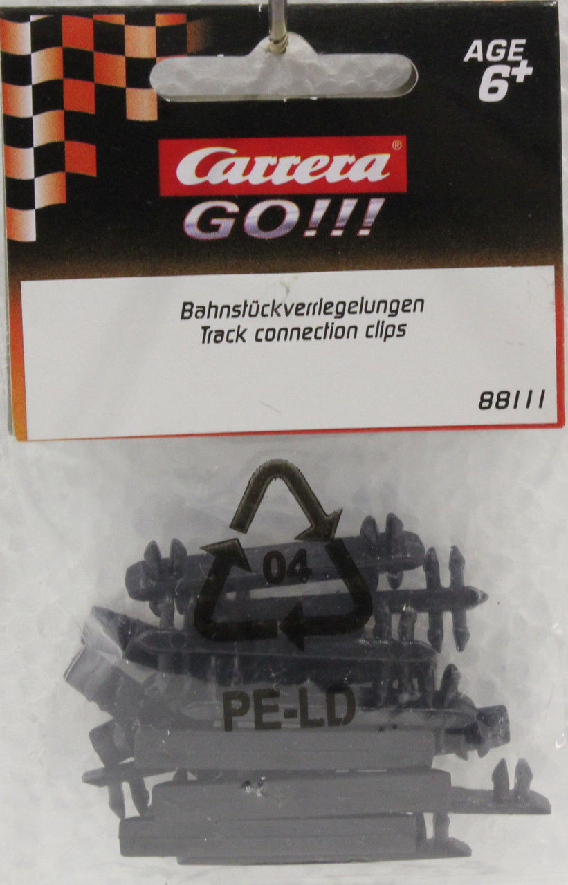 88111 Carrera GO!!! Track Connection Clips / Fasteners 1:43 Slot Car Part -  Great Traditions