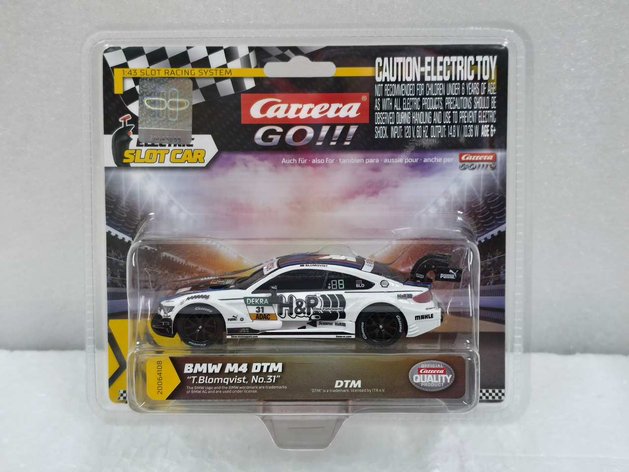 CARRERA スロットカー  M4 DTM 64108 Carrera GO!!! BMW M4 DTM T. Blomqvist, #31 1:43 Slot Car
