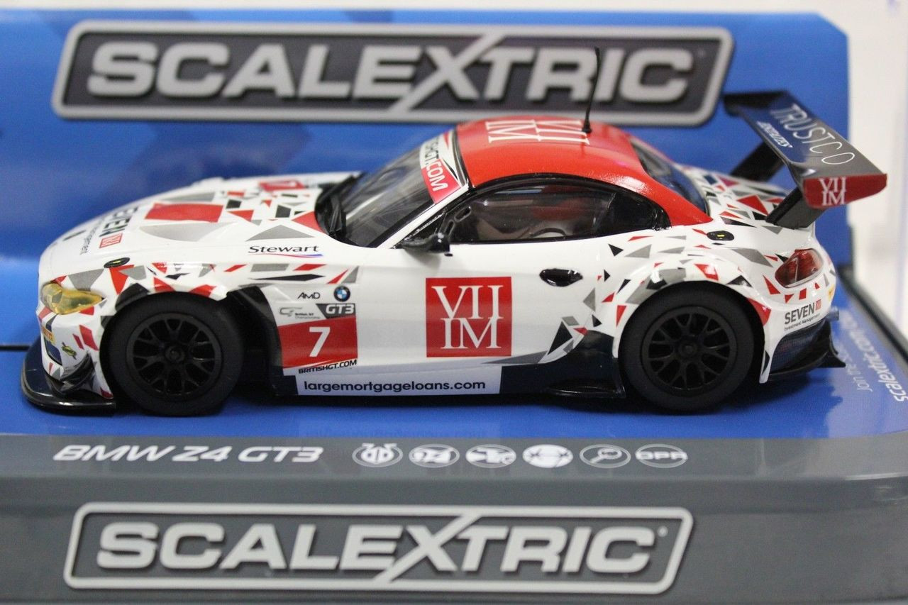 Scalextric C3848 BMW Z4 GT3 AMD Tuning #7 w/Lights 1/32 Slot Car