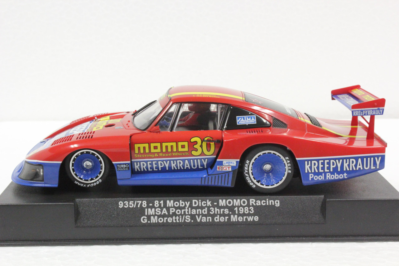 SW57 Racer Sideways Porsche 935/78-81 Moby Dick MOMO Racing IMSA Portland  3hrs 1983, #30 1:32 Slot Car