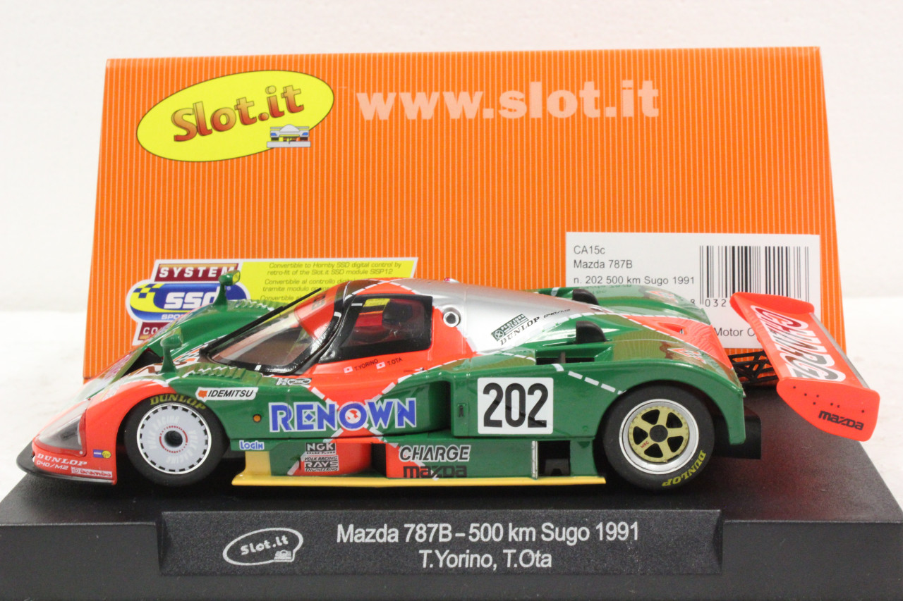 SICA15C Slot.it Mazda 787B Renown Sugo 1991, #202 1:32 Slot Car