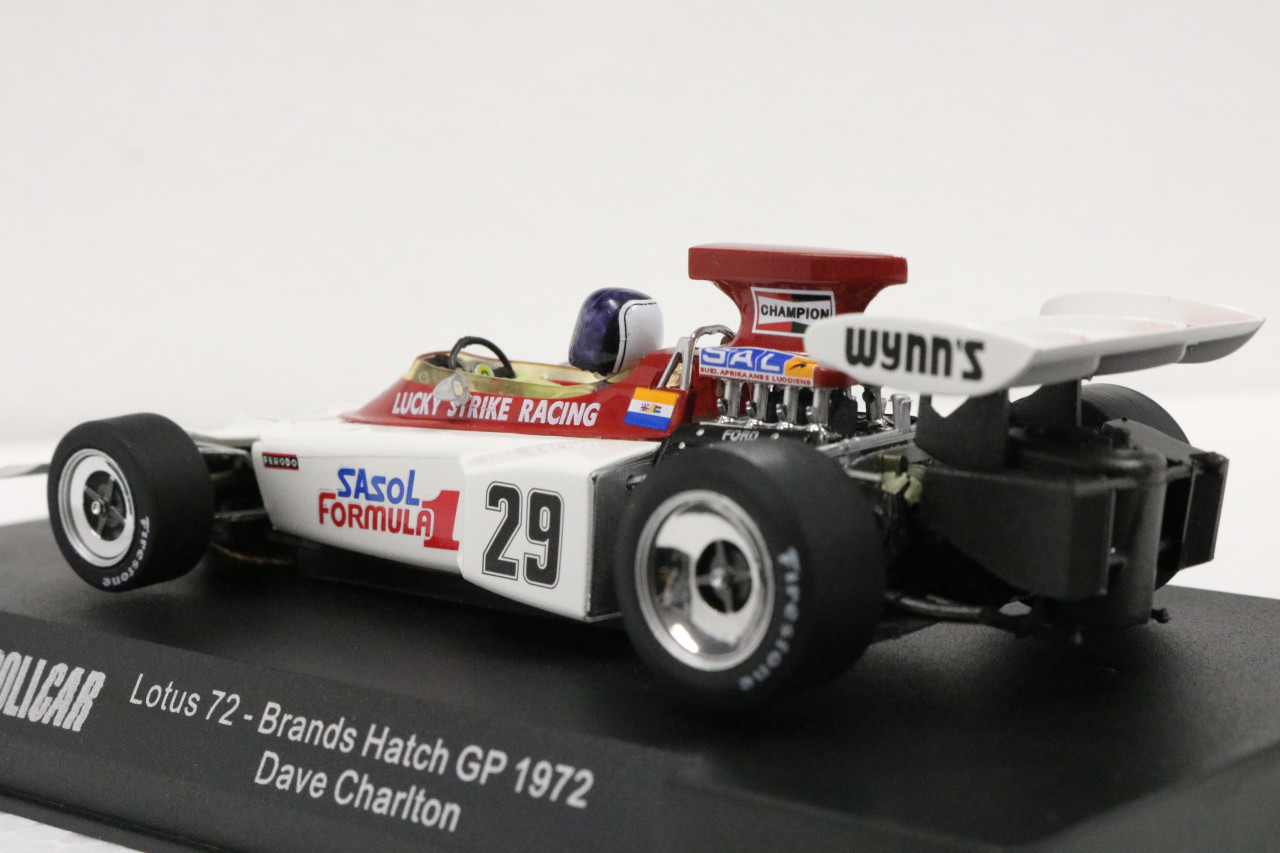 CAR02E Policar Lotus 72 British GP, Brands Hatch 1972 - Dave Charlton, #29  1:32 Slot Car