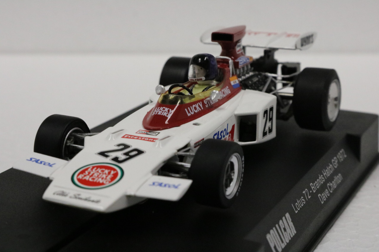 CAR02E Policar Lotus 72 British GP, Brands Hatch 1972 - Dave Charlton, #29  1:32 Slot Car