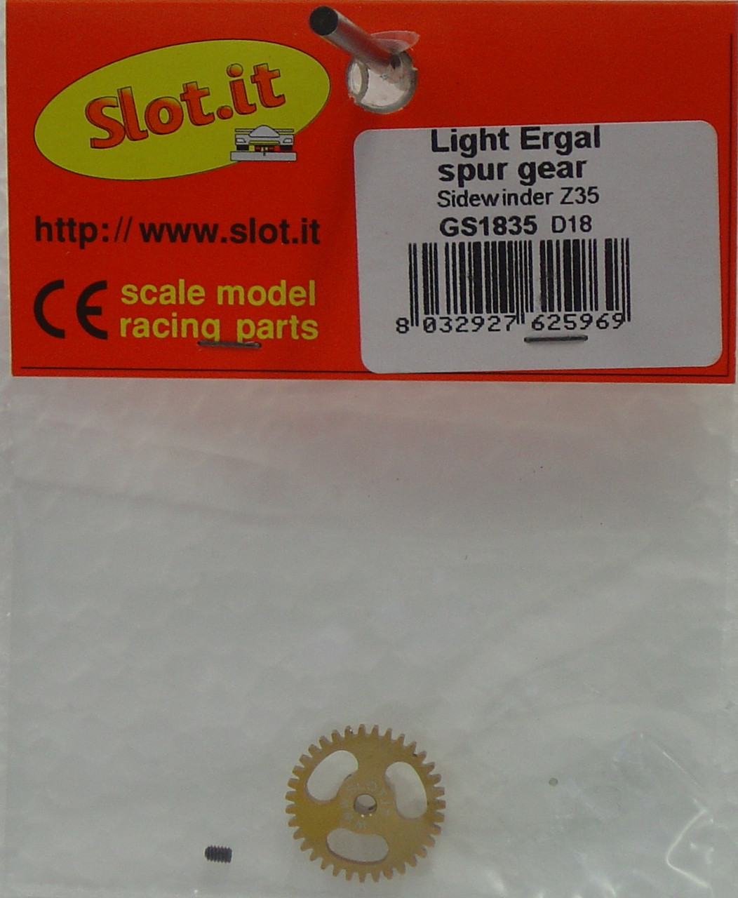 SLOT IT SIGS1934 D19 Z34 SIDEWINDER ERGAL SPUR GEAR SLOT IT SIGS1934 D19 Z34 SIDEWINDER ERGAL SPUR GEAR