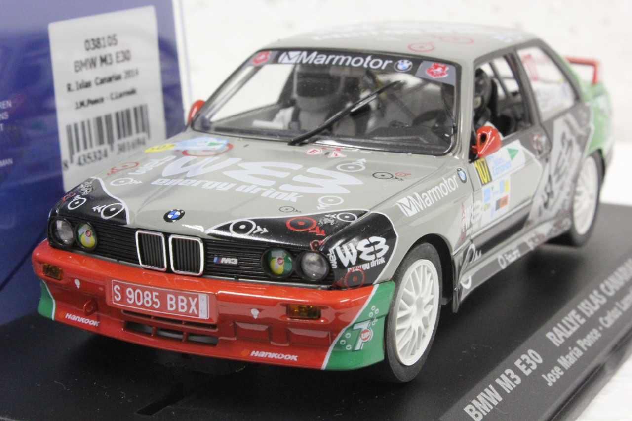 038105 Fly BMW M3 E30 Rallye Islas Canarias 2014 Jose Maria Ponce/Carlos  Larrode 1:32 Slot Car