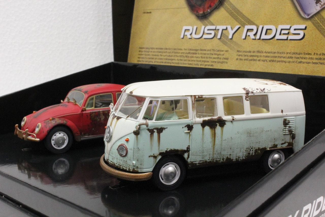 C3966A Scalextric Legends Rusty Rides Volkswagen Beetle & T1B