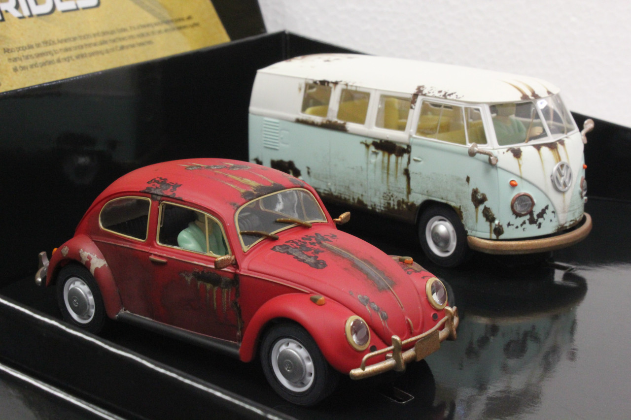 C3966A Scalextric Legends Rusty Rides Volkswagen Beetle & T1B