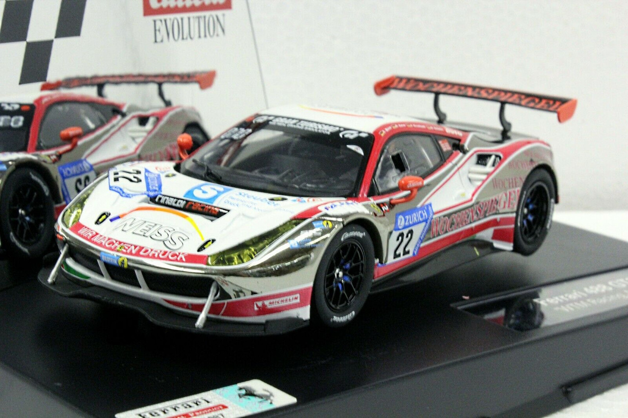 27591 Carrera Evolution Ferrari 488 Gt3 Wtm Racing 22 132 Slot Car