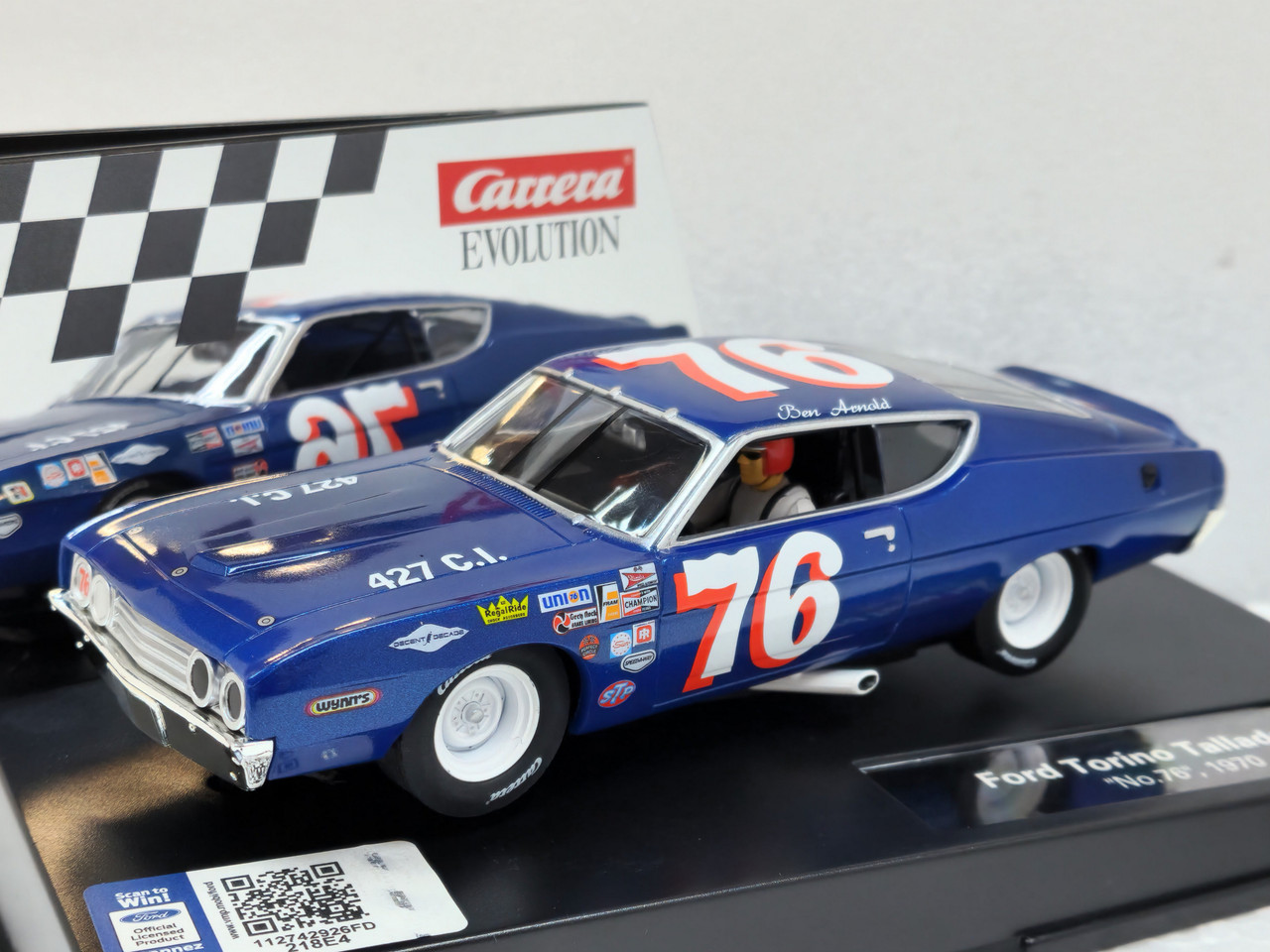 27616 Carrera Evolution Ford Torino Talladega 1970 #76 1:32 Slot